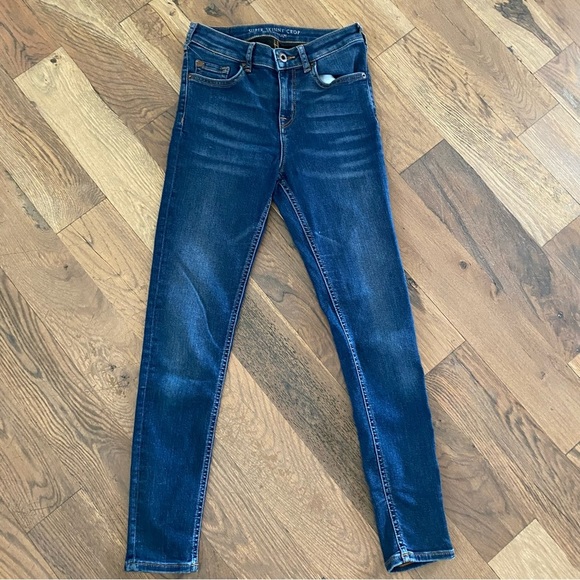 Jack Wills Ferham Super Skinny Crop Blue Denim Size 28 - Picture 3 of 13